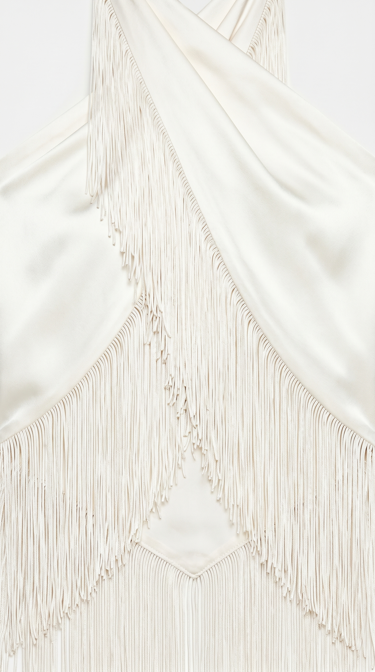 Cascade Halter Fringe Top