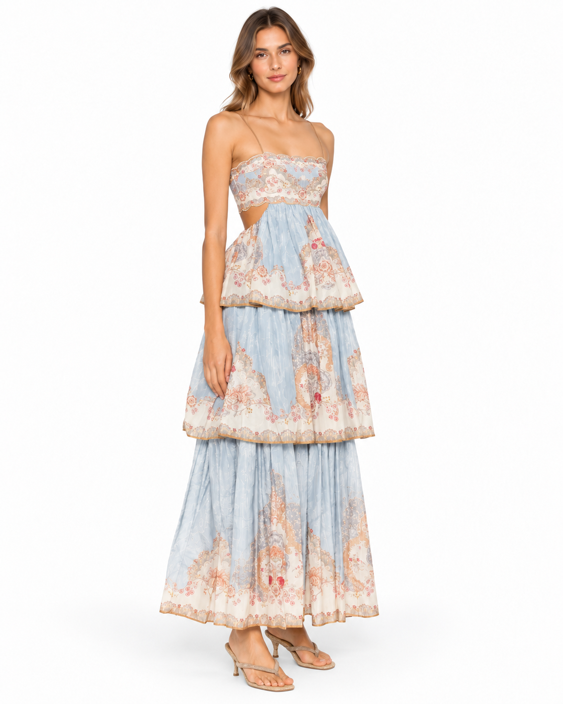 Avelisse Lace-Up Maxi Dress