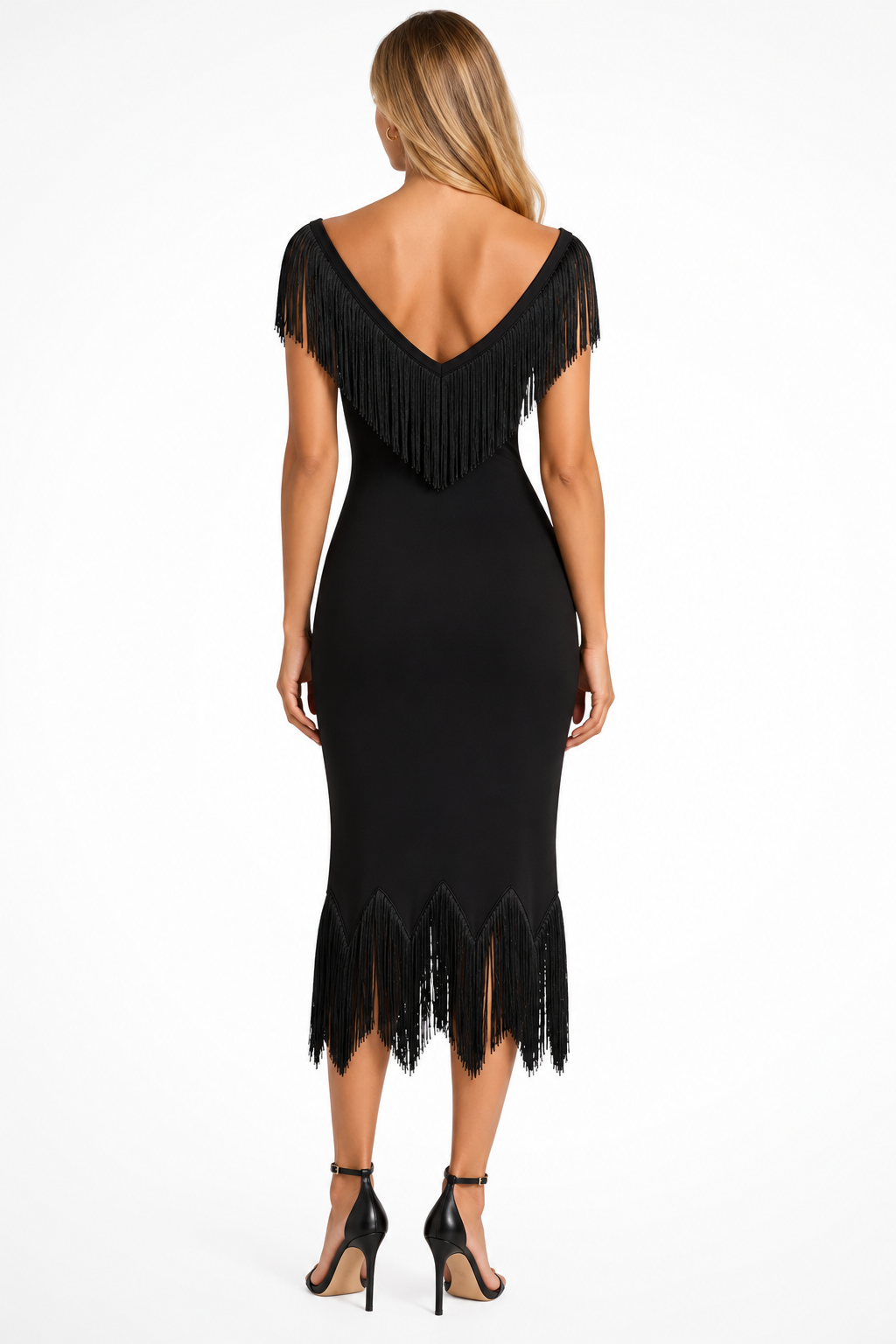 Sevraine Fringe Midi Dress