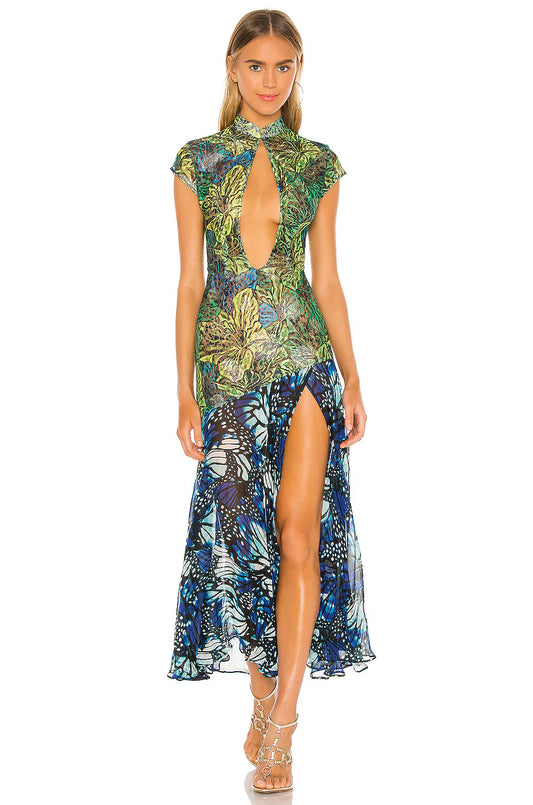 Maripelle Butterfly Maxi Dress