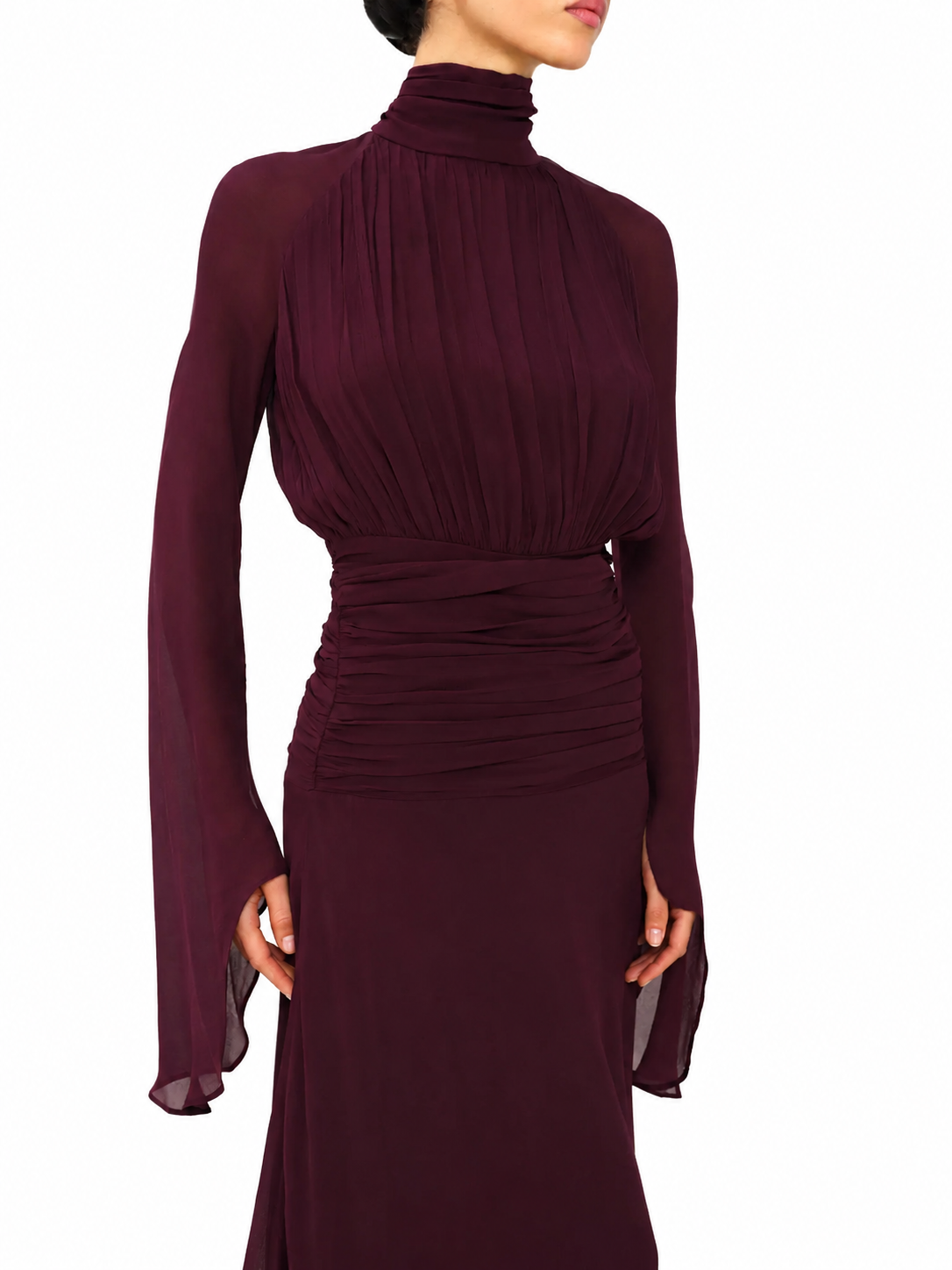 Virelle Sleeve Gown – Bordeaux