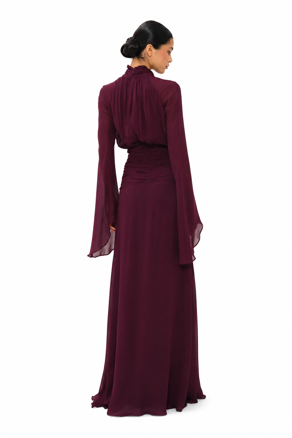 Virelle Sleeve Gown – Bordeaux